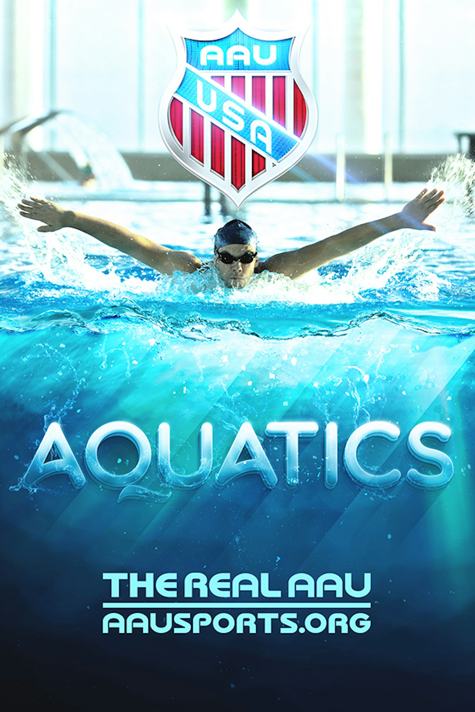 Poster designed for the AAU Aquatics division