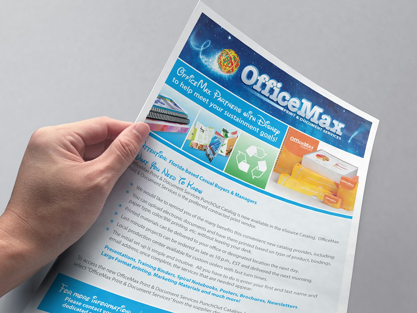 OfficeMax/Walt Disney World partnership flyer