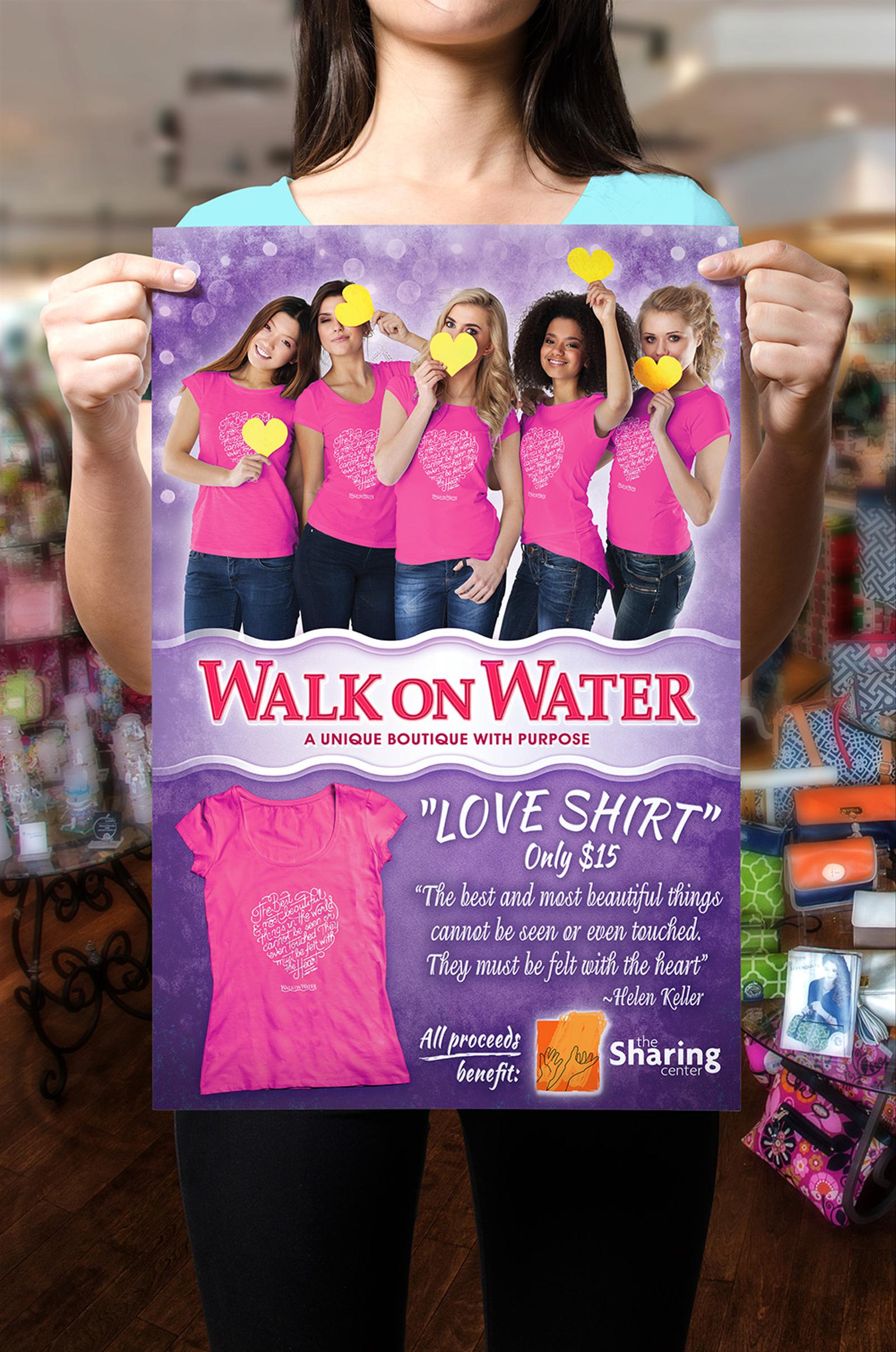 Poster advertising a charity t-shirt sale